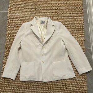 Vintage West German Bleyle for Hooper Women’s Ivory Blazer Button Jacket Size 18